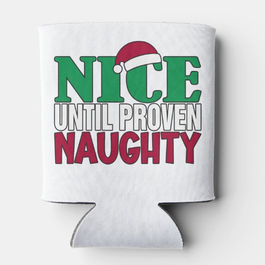 Funny Nice Bis Proven Naughy WeihnachtsJoke Dosenkühler (Rückseite)