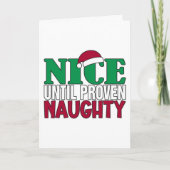 Funny Nice Bis Proven Naughy WeihnachtsJoke Karte (Vorderseite)