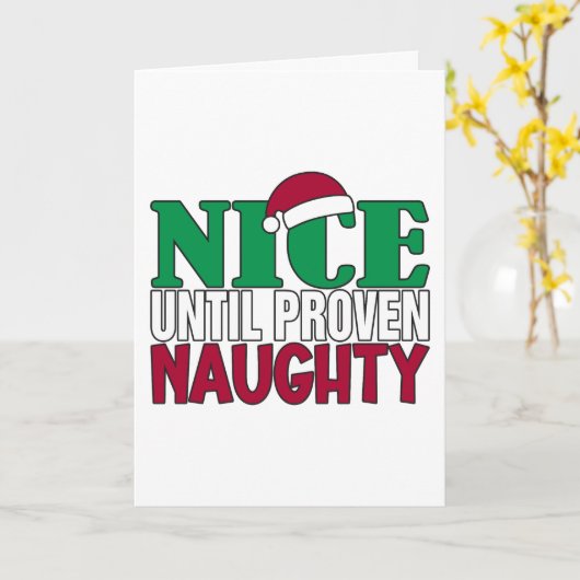 Funny Nice Bis Proven Naughy WeihnachtsJoke Karte (Gelbe Blume)