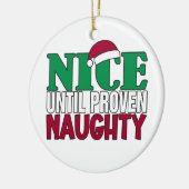 Funny Nice Bis Proven Naughy WeihnachtsJoke Keramik Ornament (Links)