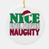 Funny Nice Bis Proven Naughy WeihnachtsJoke Keramik Ornament (Hinten)