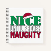 Funny Nice Bis Proven Naughy WeihnachtsJoke Notizblock (Vorderseite)