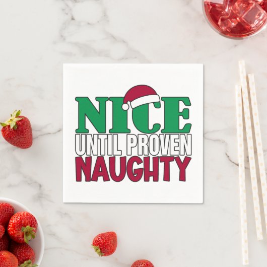 Funny Nice Bis Proven Naughy WeihnachtsJoke Serviette (Beispiel)