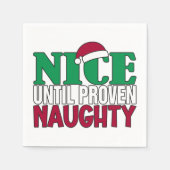 Funny Nice Bis Proven Naughy WeihnachtsJoke Serviette (Vorderseite)