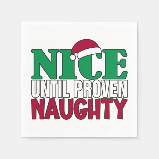 Funny Nice Bis Proven Naughy WeihnachtsJoke Serviette (Vorderseite)