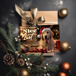 Funny Nice List Hunde Weihnachtsfeiertag Folien Feiertagskarte