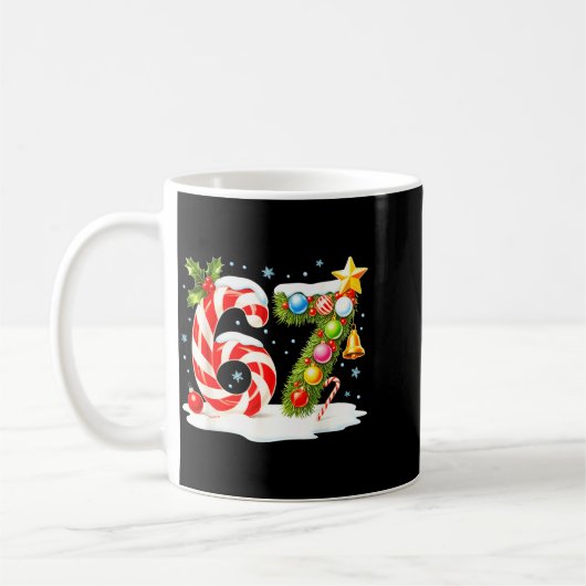 Funny Nice Naughty 6 7 Christmas 67 Meme Xmas Boys Kaffeetasse (Links)