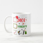 Funny Nice Naughty 6 7 Meme Christmas Six Seven  Kaffeetasse (Links)