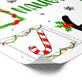 Funny Nice Naughty 6 7 Meme Christmas Six Seven Poster (Ecke)