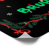 Funny Nice Naughty Bruh Christmas Poster (Ecke)