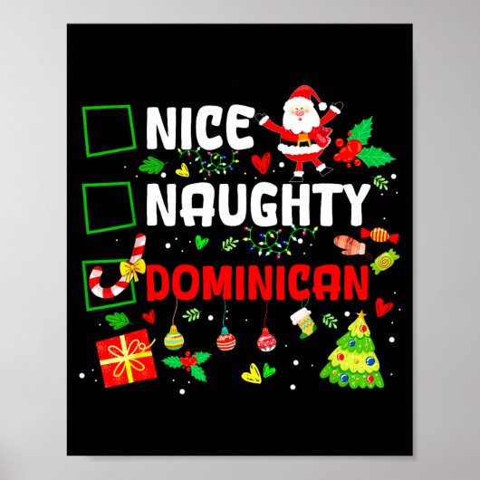Funny Nice Naughty Dominican Family Men Women Chri Poster (Vorne)