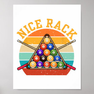 Funny Nice Rack Billiard Player Pool Dreieck Poster