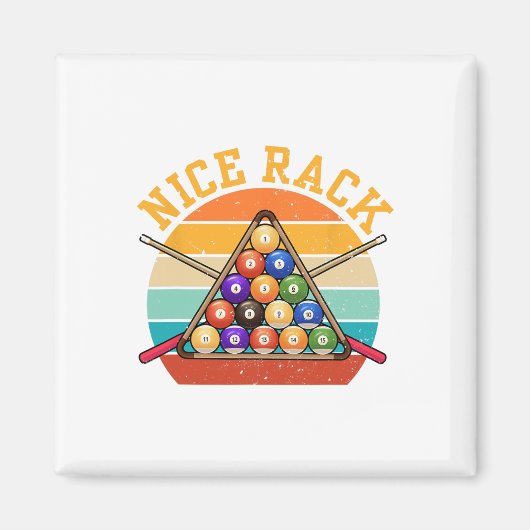 Funny Nice Rack Billiards Player Pool Dreieck - C Magnet (Vorne)