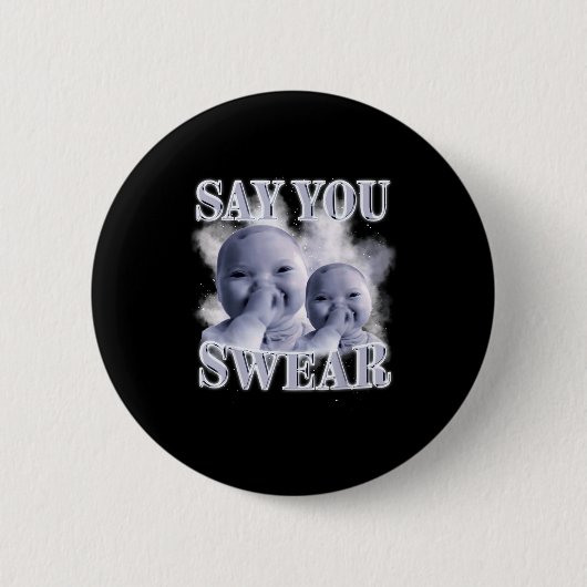 Funny Niche Baby Gen Z Meme Ai Viral Giggling Ai L Button (Vorderseite)