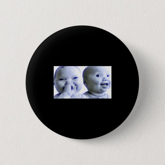Funny Niche Baby Gen Z Meme Ai Viral Giggling Ai L Button (Vorderseite)