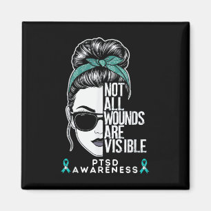Funny nicht alle Wunden sind sichtbar Messy Bun Pt Magnet