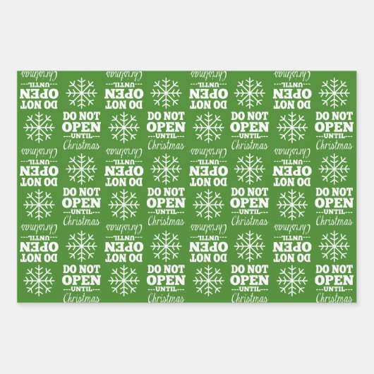 Funny - Nicht bis Weihnachten öffnen Geschenkpapier Set (Vorderseite 3)
