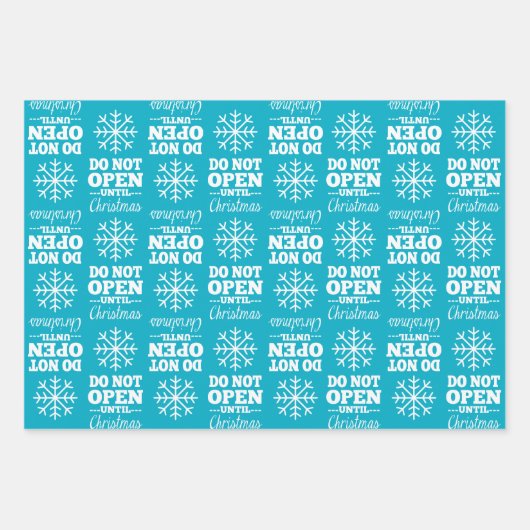Funny - Nicht bis Weihnachten öffnen Geschenkpapier Set (Vorderseite 2)