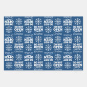 Funny - Nicht bis Weihnachten öffnen Geschenkpapier Set (Vorderseite)