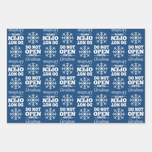 Funny - Nicht bis Weihnachten öffnen Geschenkpapier Set (Vorderseite)
