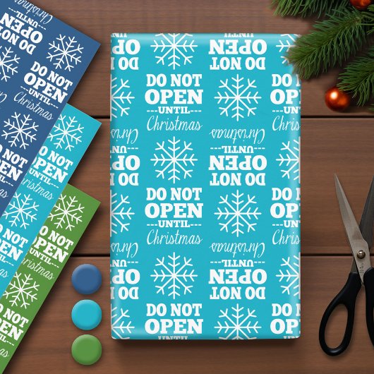 Funny - Nicht bis Weihnachten öffnen Geschenkpapier Set
