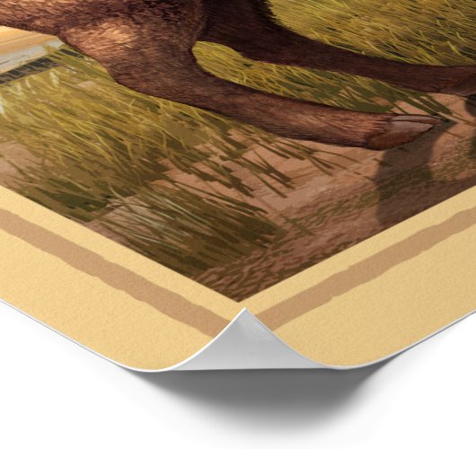 Funny nicht die fette Kuh Bison pflücken Poster (Ecke)