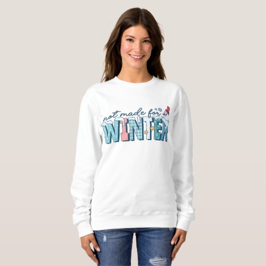 Funny nicht für Winter Retro Snowman gemacht Sweatshirt (Vorne ganz)