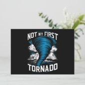 Funny nicht mein erster Tornado Retro Storm Chaser Einladung (Stehend Vorderseite)