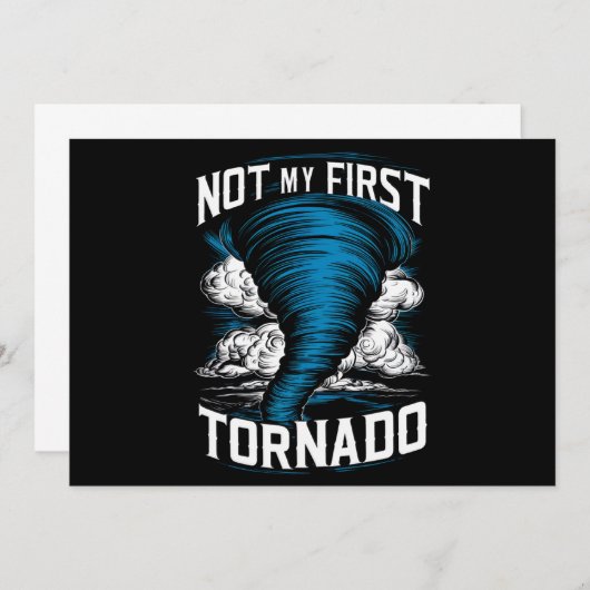 Funny nicht mein erster Tornado Retro Storm Chaser Einladung (Vorne/Hinten)