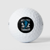 Funny nicht mein erster Tornado Retro Storm Chaser Golfball (Vorderseite)