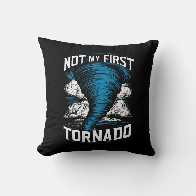 Funny nicht mein erster Tornado Retro Storm Chaser Kissen (Vorderseite)