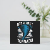 Funny nicht mein erster Tornado Retro Storm Chaser Postkarte (Stehend Vorderseite)