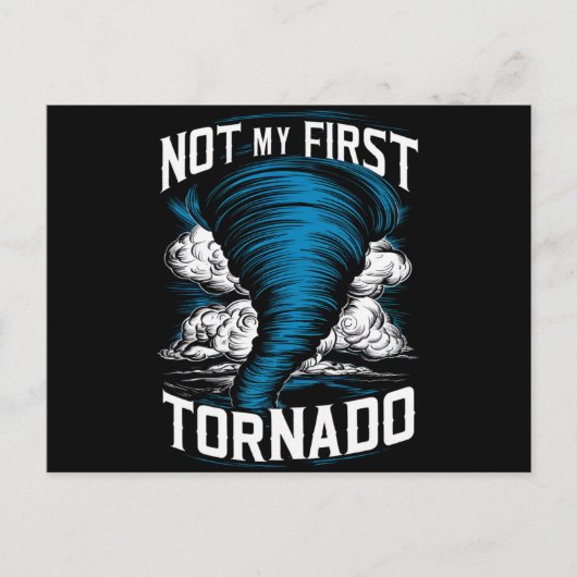 Funny nicht mein erster Tornado Retro Storm Chaser Postkarte (Vorderseite)