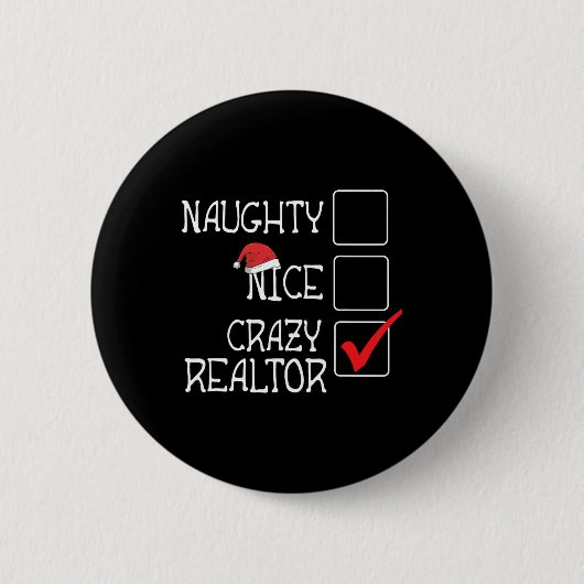 Funny nicht naughty Nicht Nice Ich bin Realtor Mer Button (Vorderseite)