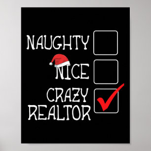 Funny nicht naughty Nicht Nice Ich bin Realtor Mer Poster