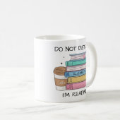 Funny nicht stören, ich lese Buch Lover Custom Kaffeetasse (VorderseiteRechts)