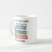 Funny nicht stören, ich lese Buch Lover Custom Kaffeetasse (Vorderseite Links)