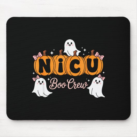 Funny Nicu Boo Crew Nurse Ghost Halloween Soky Sea Mousepad (Vorne)