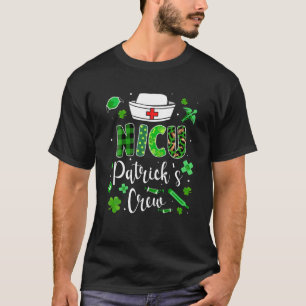 Funny NICU Nurse Crew Leopard Kariert Nursing St P T-Shirt