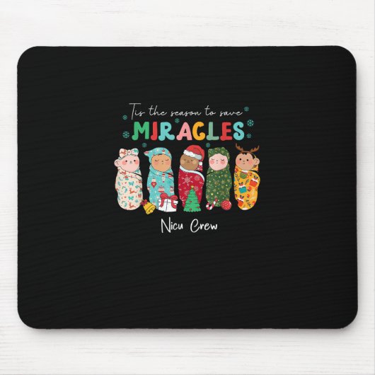 Funny Nicu Nurse Nurse Aufwertung Weihnachten Mousepad (Vorne)
