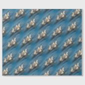 Funny Niedlich 4 Sanderlings Sandpipers am Strand Geschenkpapier (Flach)