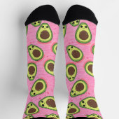 Funny Niedlich Albern Avocado Guac Hipster Pink Gr Socken (Oben)