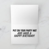 FUNNY NIEDLICH ALD LADY BIRTHDAY CARD FÜR SIE KARTE (Innenseite)