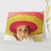 FUNNY NIEDLICH ALD LADY BIRTHDAY CARD FÜR SIE KARTE (Gelbe Blume)