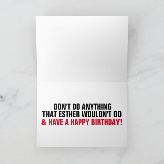 FUNNY NIEDLICH ALD LADY BIRTHDAY CARD FÜR SIE KARTE (Innenseite)
