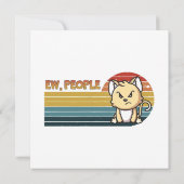 Funny Niedlich Angry Cat People (Rückseite)