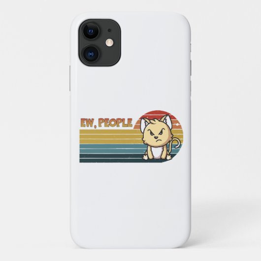 Funny Niedlich Angry Cat People Case-Mate iPhone Hülle (Rückseite)