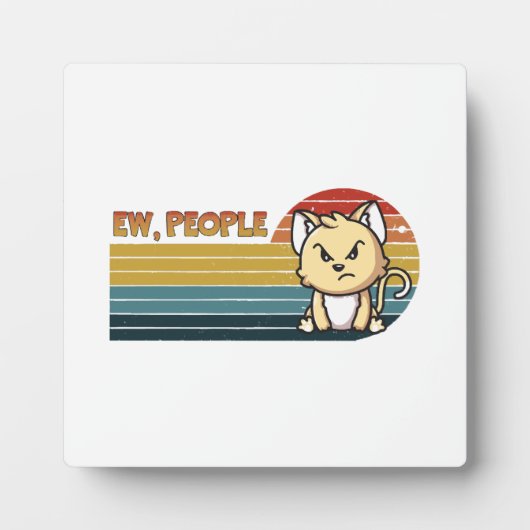 Funny Niedlich Angry Cat People Fotoplatte (Vorderseite)