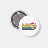 Funny Niedlich Angry Cat People Magnet (Vorderseite/Rückseite)
