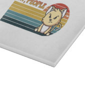 Funny Niedlich Angry Cat People Schneidebrett (Ecke)